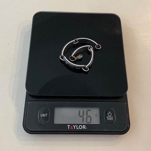 TIFFANY & CO. Vintage 1837 Silver & Midnight Titanium Bar Link Bracelet - Picture 14 of 16